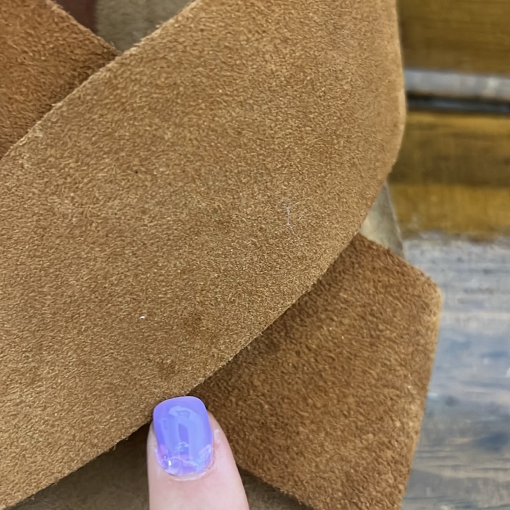 Yokono Brown‎ Leather Wedge Sandals- 9 - Picture 3 of 8